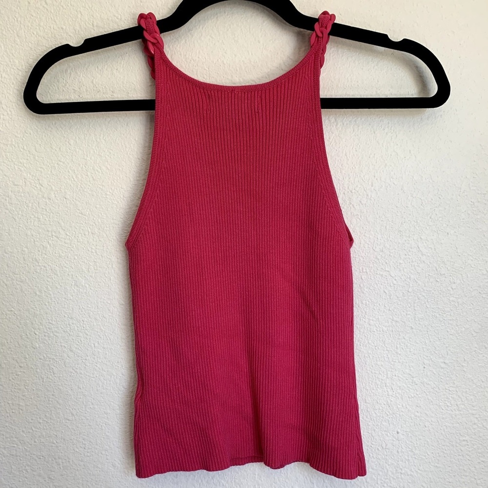 House of Harlow 1960 Ribbed Midi Skirt Set in Hot Pink Sz S Matching - Picture 3 of 9